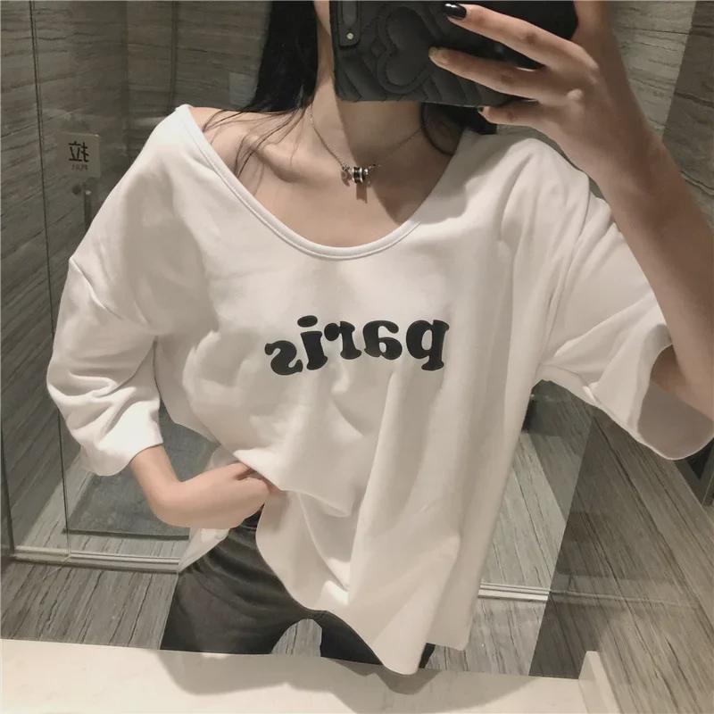 Korean Style Women's Mid-length Short-sleeve Summer T-shirt - New for 2025