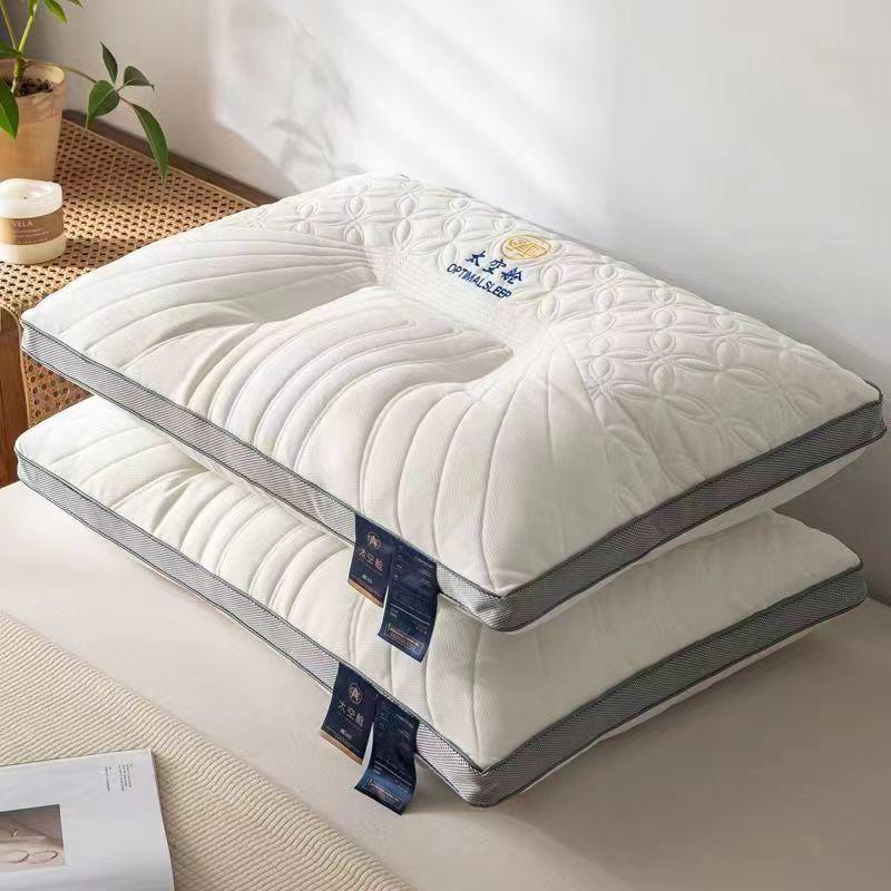 Space Capsule Neck Support Latex Pillow for Dormitory, Home, or Hotel - Available As Single or Pair.