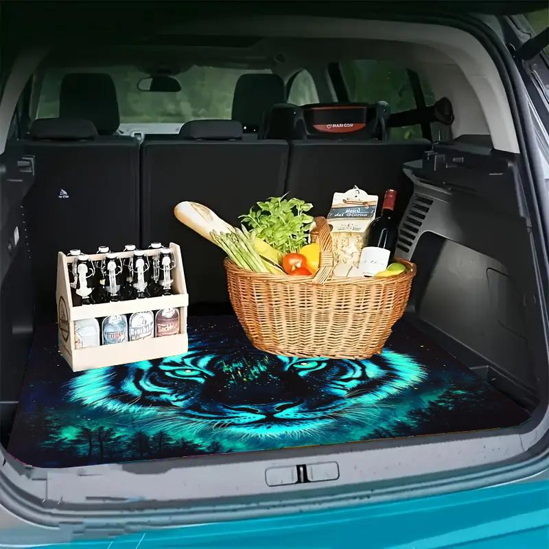 1Pcs Cool Tiger Stripe Car Trunk Mat with Anti Slip Cargo Liner Waterproof Rear Storage Protector Floor Mat for SUV Sedan Vehicl