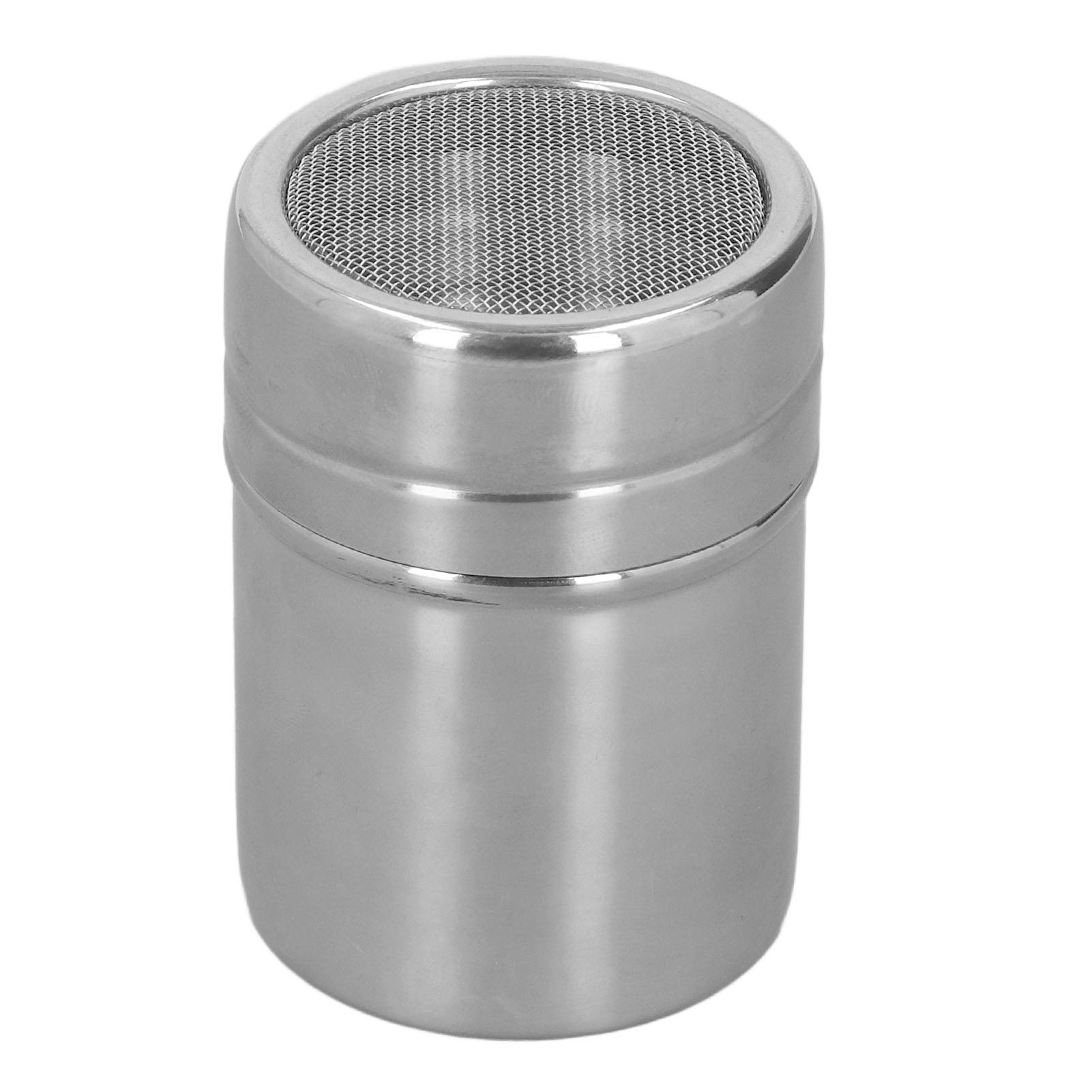 

Coffee Powder Sieve Shaker Stainless Steel Cocoa Shaker Moistureproof Powder Sifter Cylinder with Lid