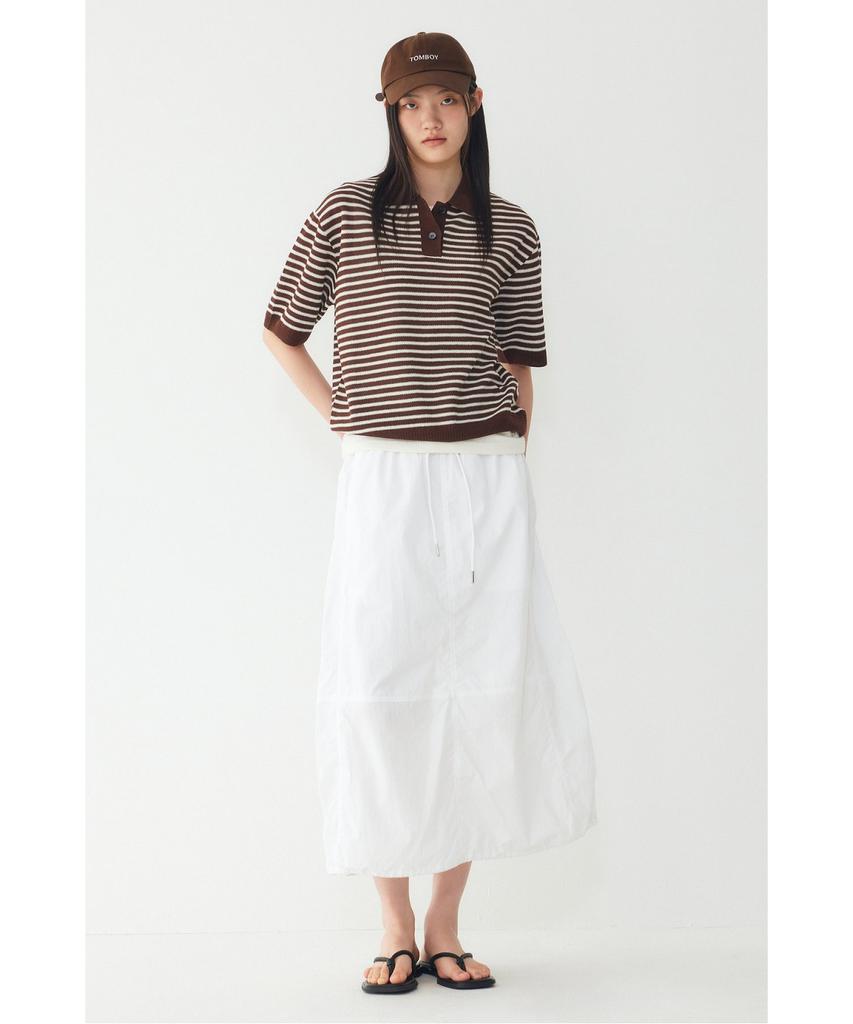 STUDIO TOMBOY Striped Collar Pullover _Brown_9176352971