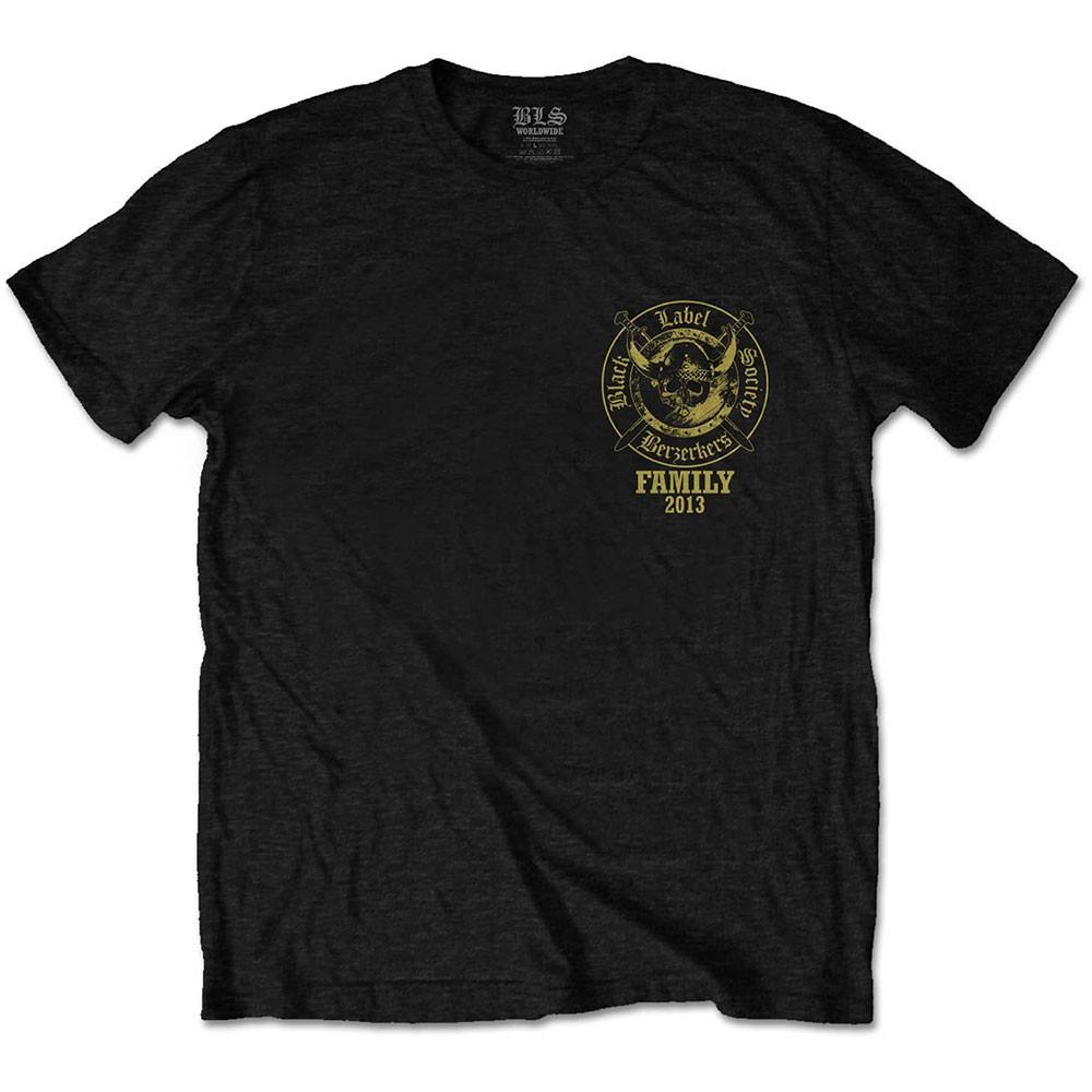 

Black Label Society Berzerkers (Back Print Slim Fit T-shirt X-Large Black Unisex T-Shirt XXXL