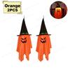 Halloween Decorations Flying Witch Hats Ghost Hanging LED Lights Bar Halloween Party Supplies Dress Up Glowing Wizard Ghost Lamp
