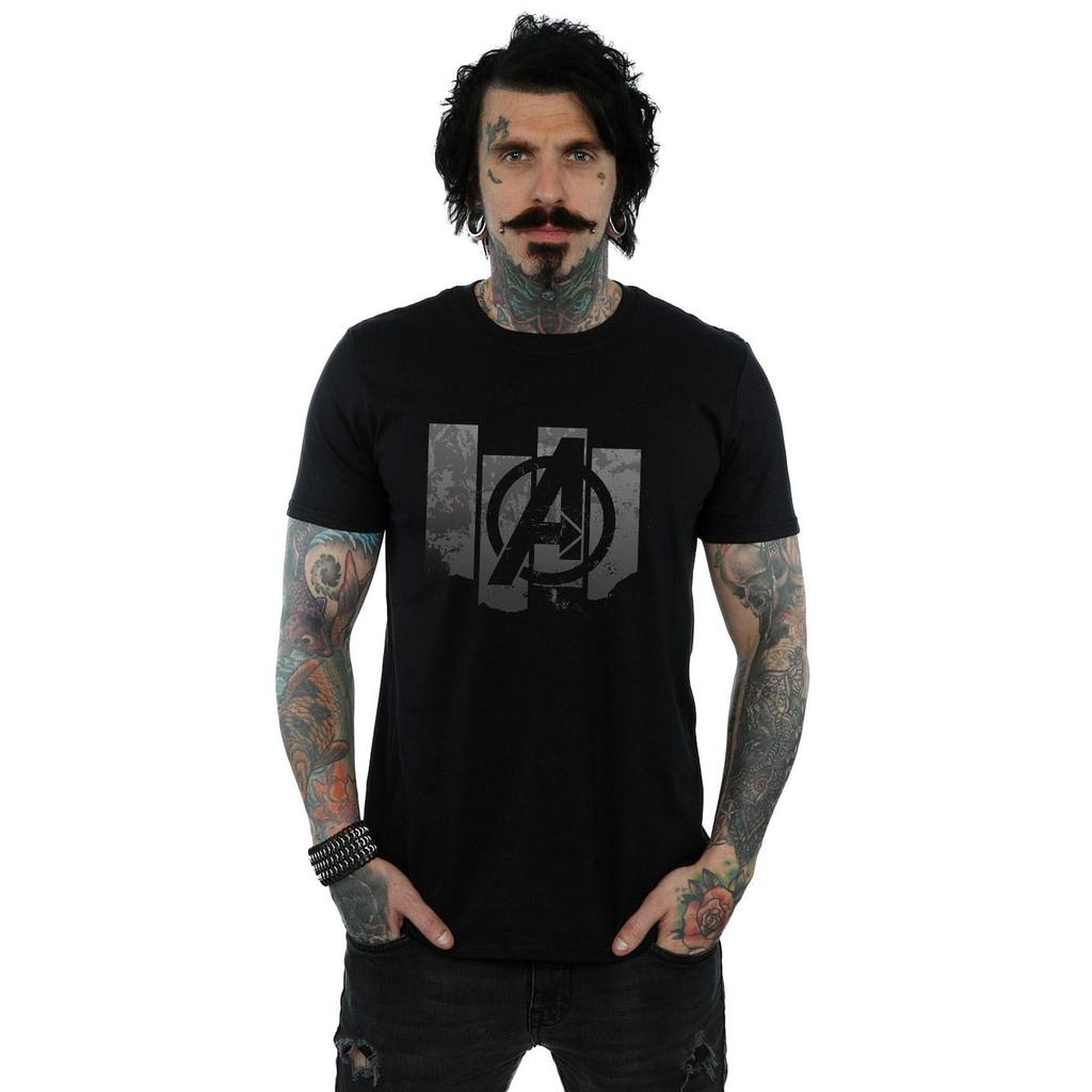 Marvel Mens Avengers Endgame Panel Logo T-Shirt