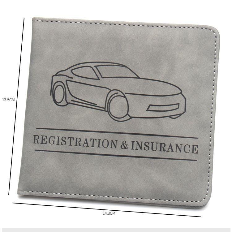 Leather Short Motorcycle Driving License Protective Cover & Storage Bag