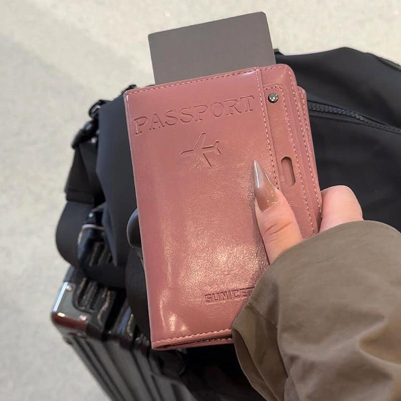 New Retro Leather Card Case Passport Holder Cover Wallet Travel Accessories For Women Men