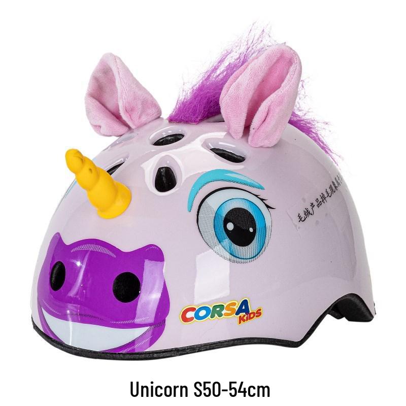 

Детский мультяшный шлем безопасности с животными для езды на велосипеде, катания на роликах и катания на коньках S 50-54cm