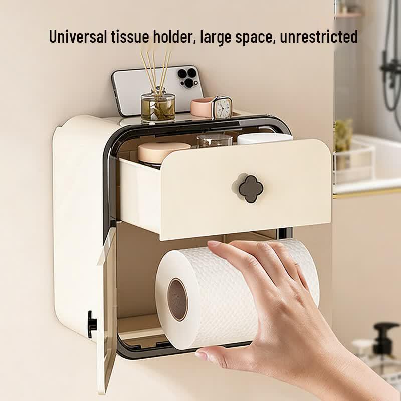 Wall-Mounted Double-Layer Tissue Box