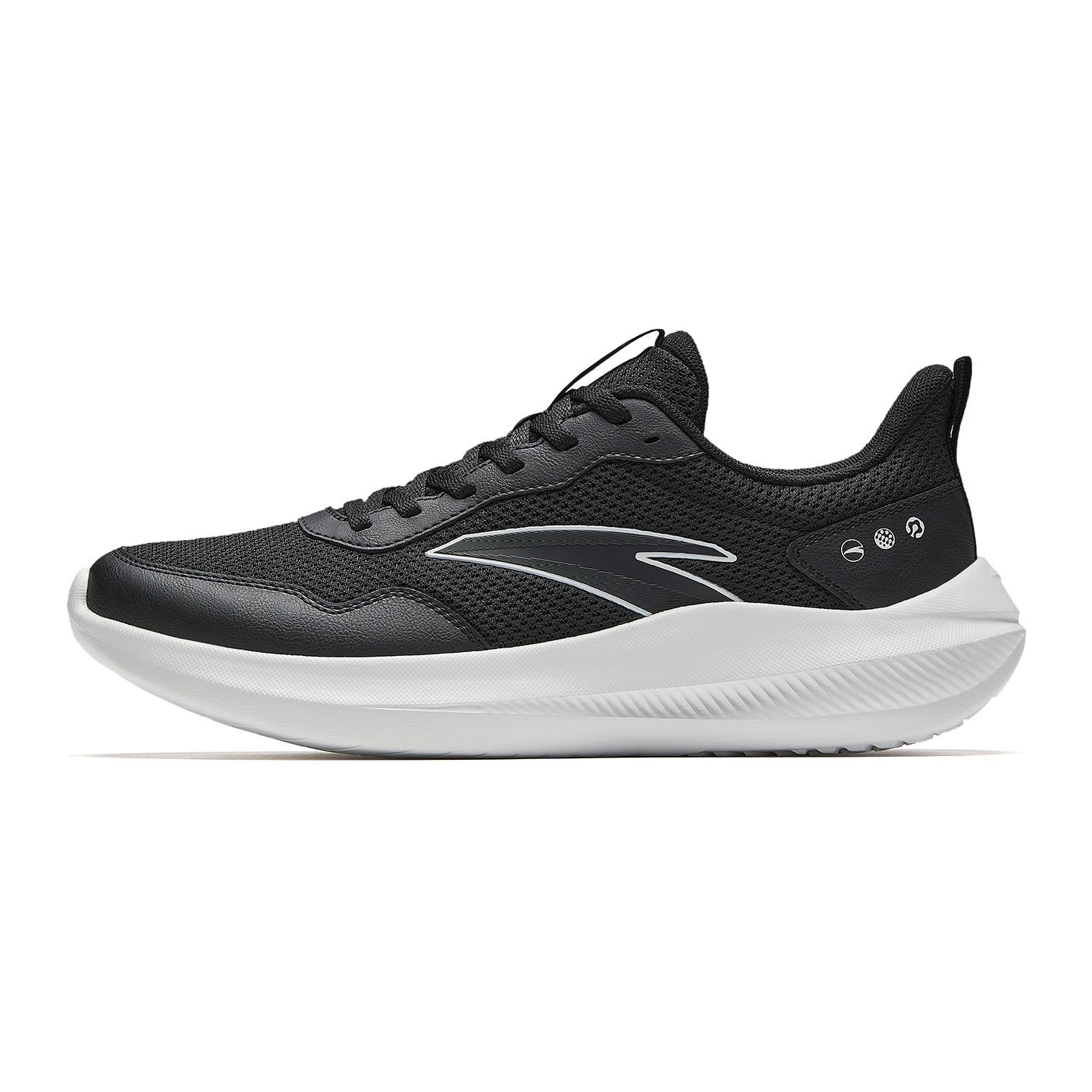 

Anta Cushioning Slip Resistant Breathable Low top City Commuting Running Shoes Men s Basic Black/Papyrus White 912615541-4 45