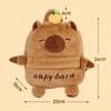 Capybara Plush Backpack: Cute Cartoon Design, Large Capacity, Crossbody Style in Orange