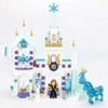 Anime character Ice and Snow Castle Princess block building blocks children's assembly small particle puzzle toys holiday gifts