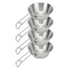 4Pcs Camping Bowls 300ml Stainless Steel Foldable Handle Widely Used Stainless Steel Bowls for Camping Hiking Outdoor