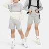 Nike Ropa Deportiva Club Fleece Estampado de Logo Pantalones Cortos de Pierna Recta Pantalones Cortos para Niños Gris FD2997-063