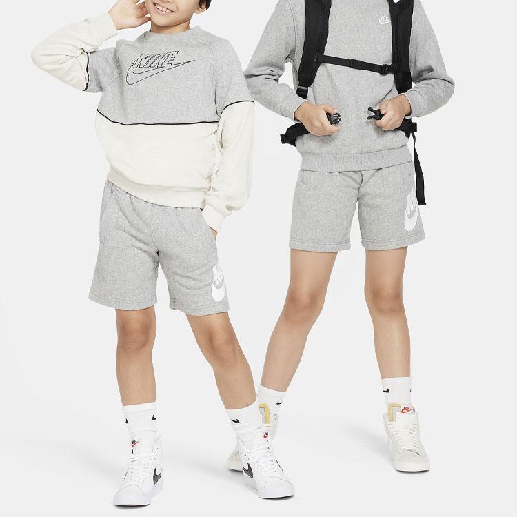 Nike Sportswear Club Fleece Logo Print Straight Leg Shorts Kids shorts Gray FD2997-063