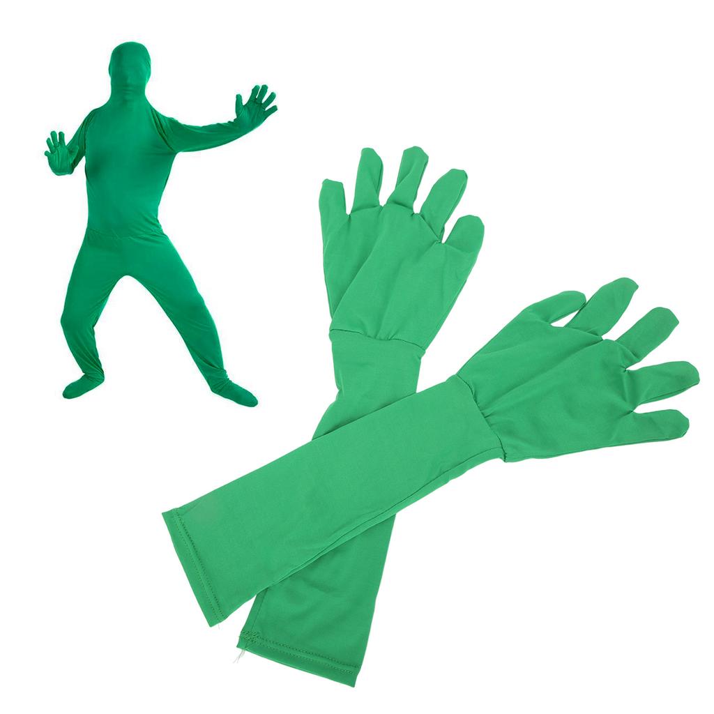 Photography Chromakey Gloves Foldable Easier Production Milk Silk Uniform Color Chromakey Gloves  for Short Videos