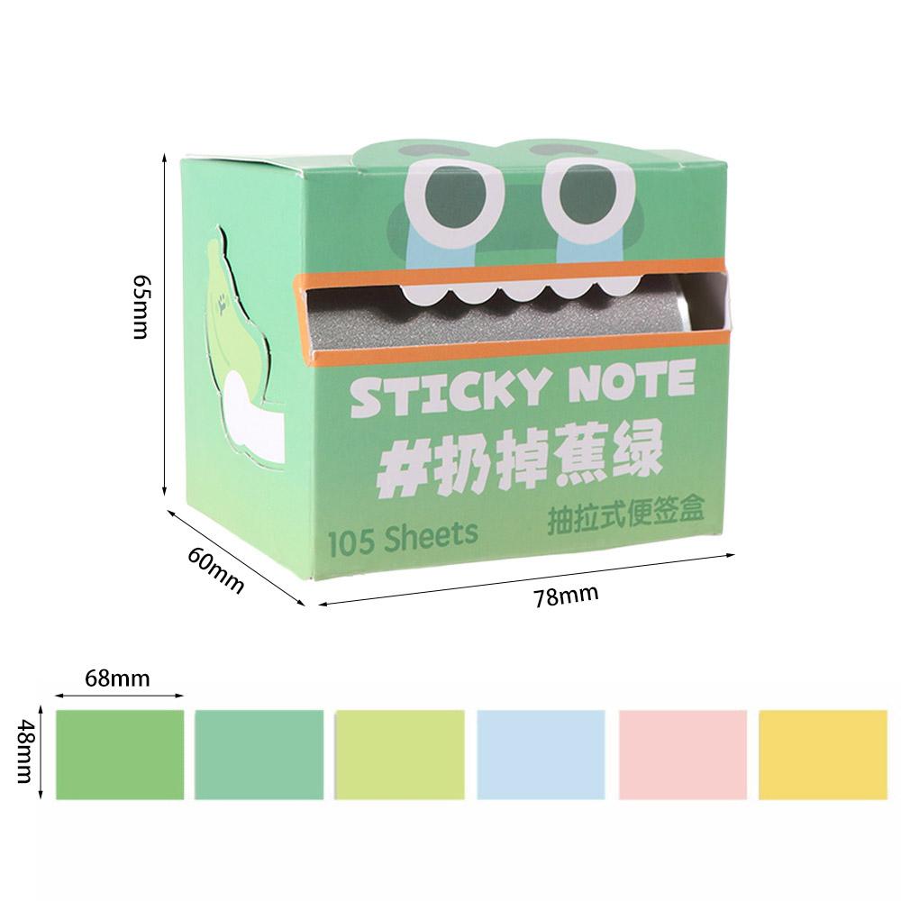 Kawaii Pull-out Sticky Notes Pearlescent Square Writing Pad Colorful Memo Pad School Supplies
