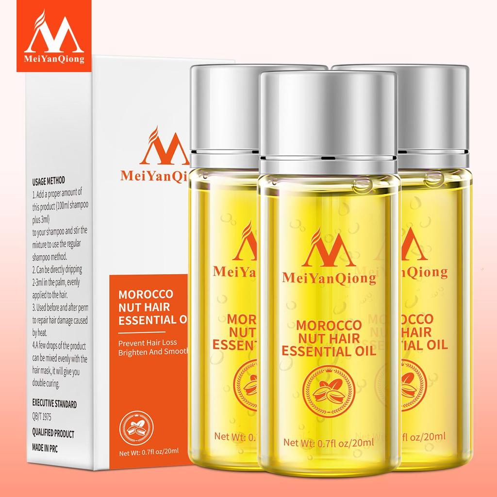 MeiYanQiong Noci Cura dei capelli Gli oli essenziali Nutrono i capelli Riparano i follicoli piliferi Essenza per capelli elastica e luminosa