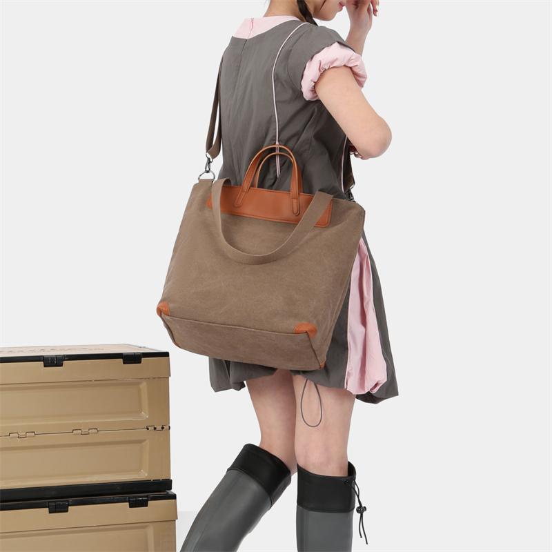 Women's Canvas Bag Large Capacity Shoulder Bag Commuter Handbag