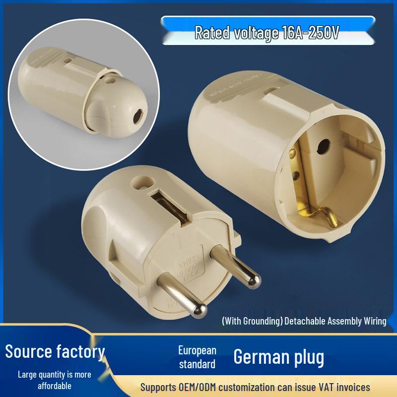 EU-Stecker Buchse-Stecker Adapter 10A/16A für Korea & Russland