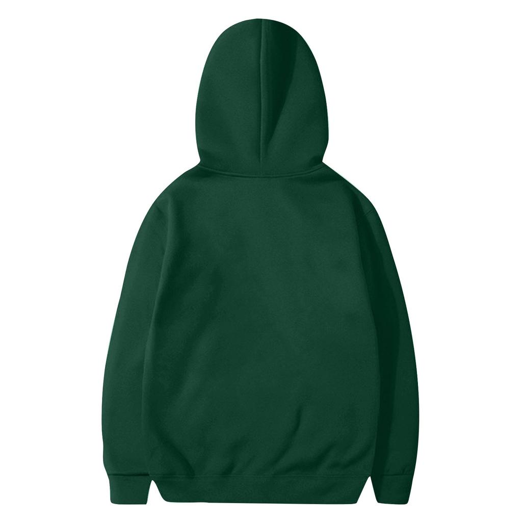 Women's And Winter Color Pullover Hooded Sweatshirt Fleece Plus Size Long Sleeve Short Fashion Sweatshirt