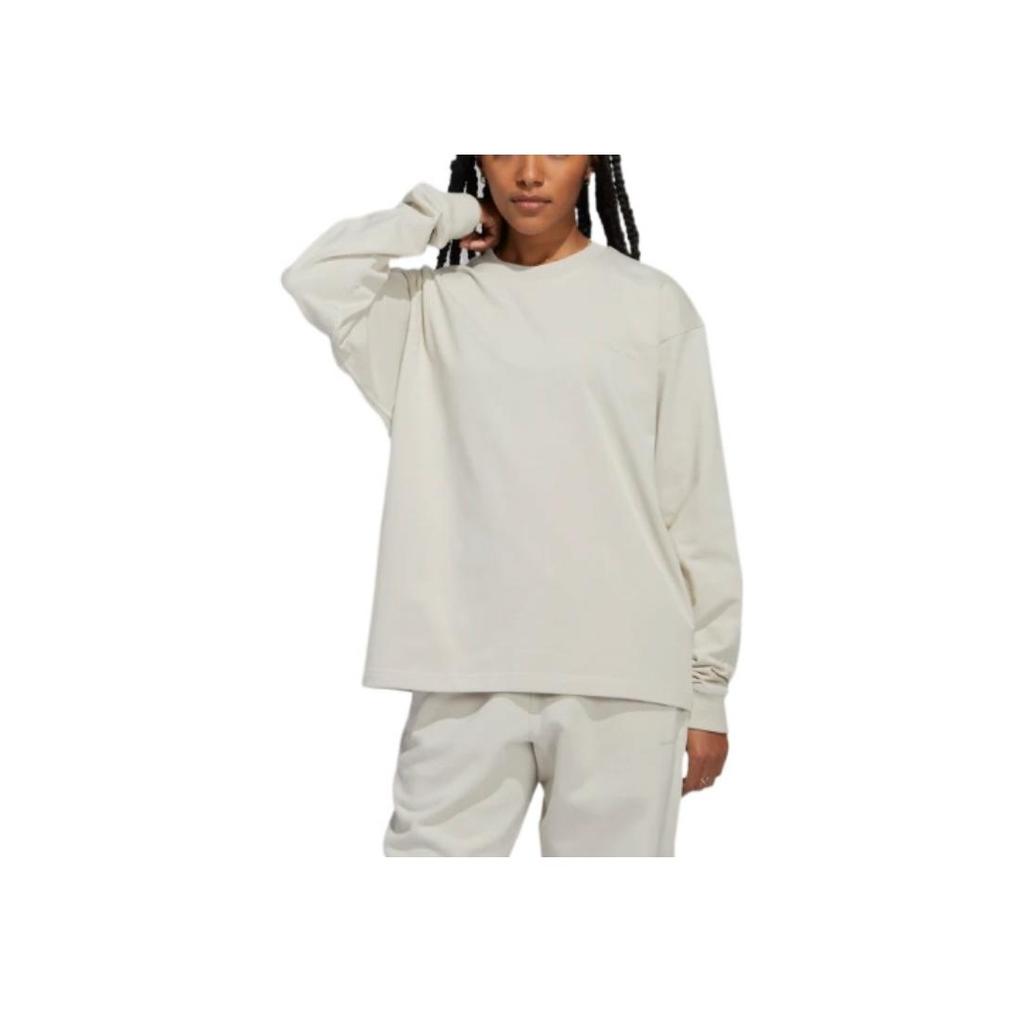 Adidas Originals X Pharrell Williams Camiseta de Manga Comprida com Estampa de Logotipo Sólido Tops Unissex Marrom HN3438