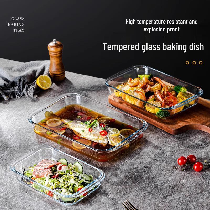 Heat-Resistant Fish-Shaped Glass Baking Dish