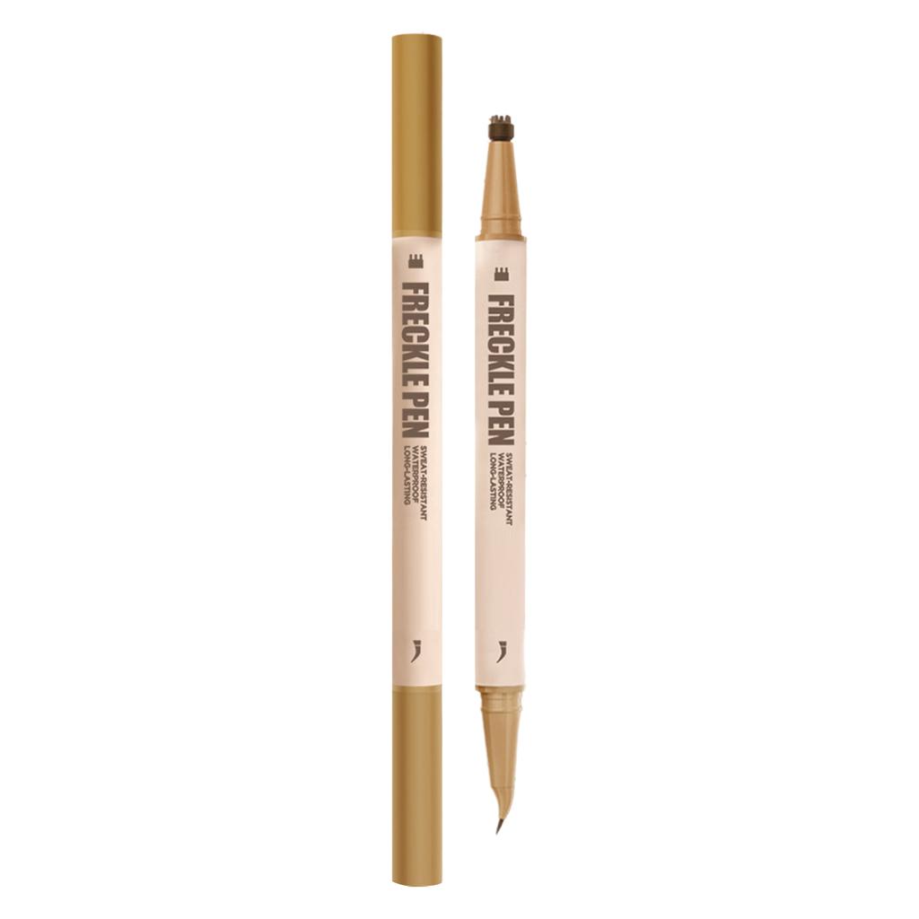 Dual-Ended 2-in-1 Eyeliner & Freckle Tool – Angled Tip + 6-Point Stamp, Water & Smudge Resistant, Long-Wearing for Daily Look