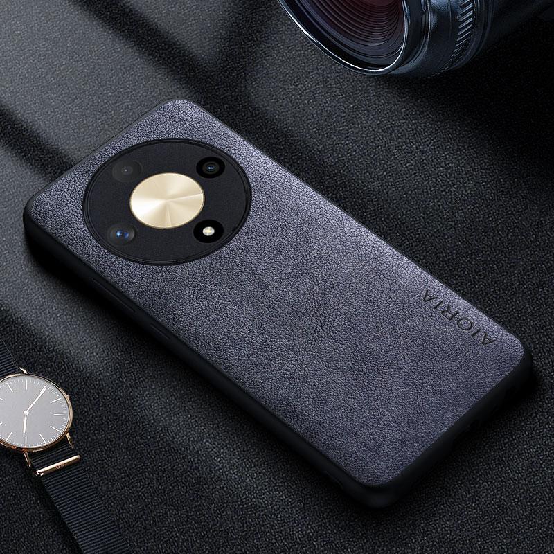 Prémiové luxusní kožené pouzdro na telefon pro Honor Magic6 Lite Pro X9b Funda Obchodní styl Jednobarevný kryt na telefon capa case
