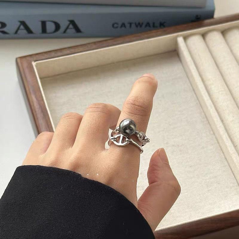 Fashion Personality Creative Design Small Ball Ring for Women Men Trending Irregular Metal Open Finger Rings Female Punk Jewelry