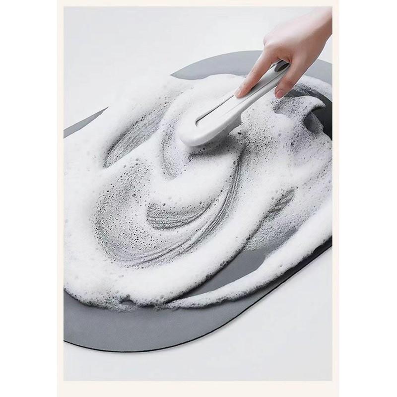 3D Bathroom Soft Diatomaceous Earth Mat Absorbent Non-Slip Quick-Dry Foot Pad Floor Rug For Home Bath Entrance Entryway