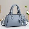 Sensitive lychee pattern Korean fashion shoulder bag large capacity multi-layer butterfly pendant commuter versatile messenger bag