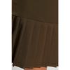 Khaki Pleated Mini Woven Skirt Twoaw23et00059