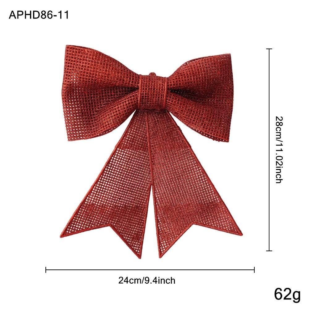 Plastic Christmas Bow Ornament Bow Shaped Holiday Bow Decoration Window Display