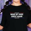 Make My Knee Great Again T-Shirt, Funny Knee Surgery Recovery Gift, Orthopedic Humor Graphic Tee for Physical Therapy Fans
