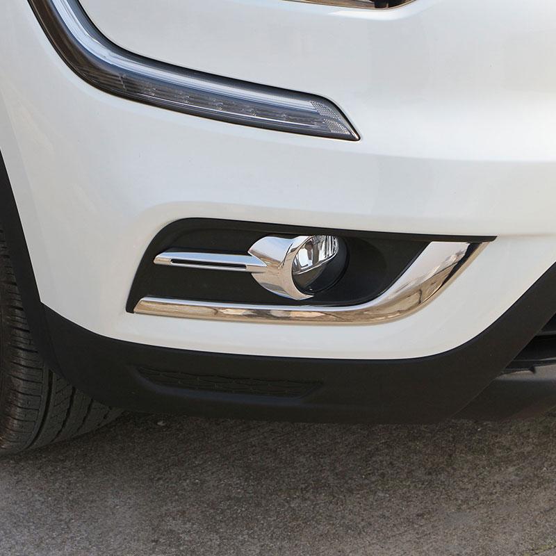 Car Front Fog Lamps Cover Fog Lights Trim for Renault Koleos MK2 II Samsung QM6 2017 - 2025 ABS Chrome Accessories
