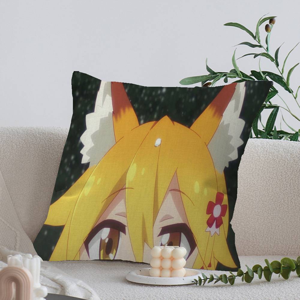 The Helpful F-Fox S-Senko-san Cushion Cover Car Throw Pillow Case For Sofa Car Christmas Gift 40x40cm 45x45cm