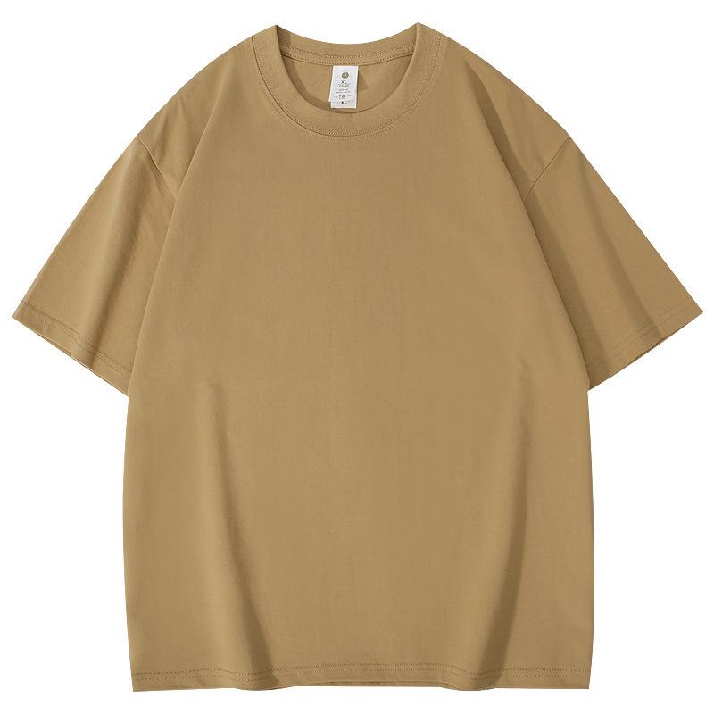 260g High-Quality Double Yarn Ice Cool Heavyweight Loose Drop Shoulder Short Sleeve T-shirt with Custom Logo for Class or Group Uniforms