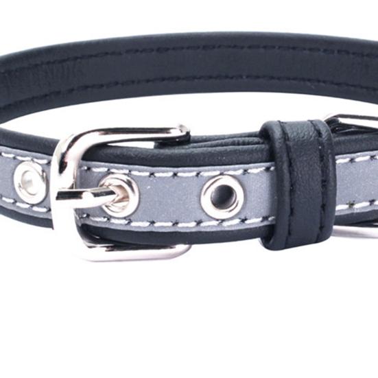 Puppy Necklace Reflective Engravable Zinc Alloy Adjustable Dog Neckwear for Daily Life