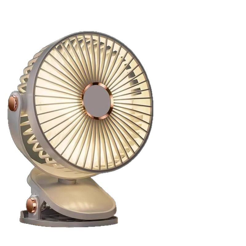 Silent Rechargeable Clip-On Fan for Dorms - Long Battery Life, Desktop & Wall Mountable