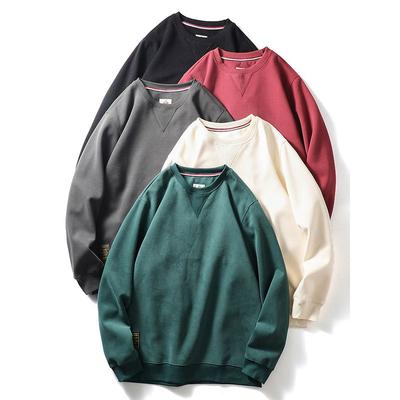 Trendy Spring and Autumn Retro Crew Neck Pullover Export Sweatshirt