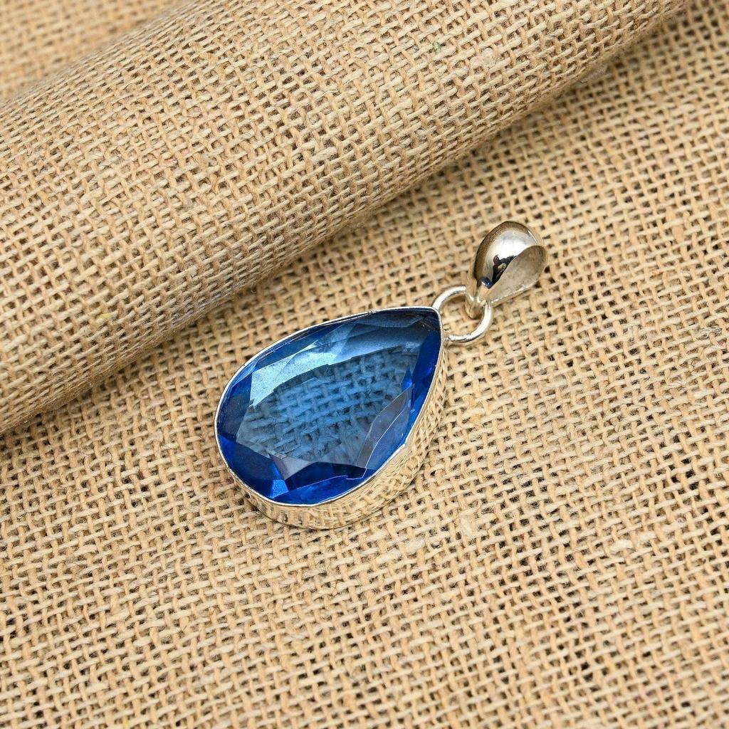 Tanzanit Kamień Szlachetny Ręcznie Robiona Biżuteria Srebro Próby 925 Wisiorek Dla Kobiet