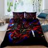 3D printed Mobile Suit Gundam bedding set, printed single duvet cover and pillowcase three-piece set, available in children's
