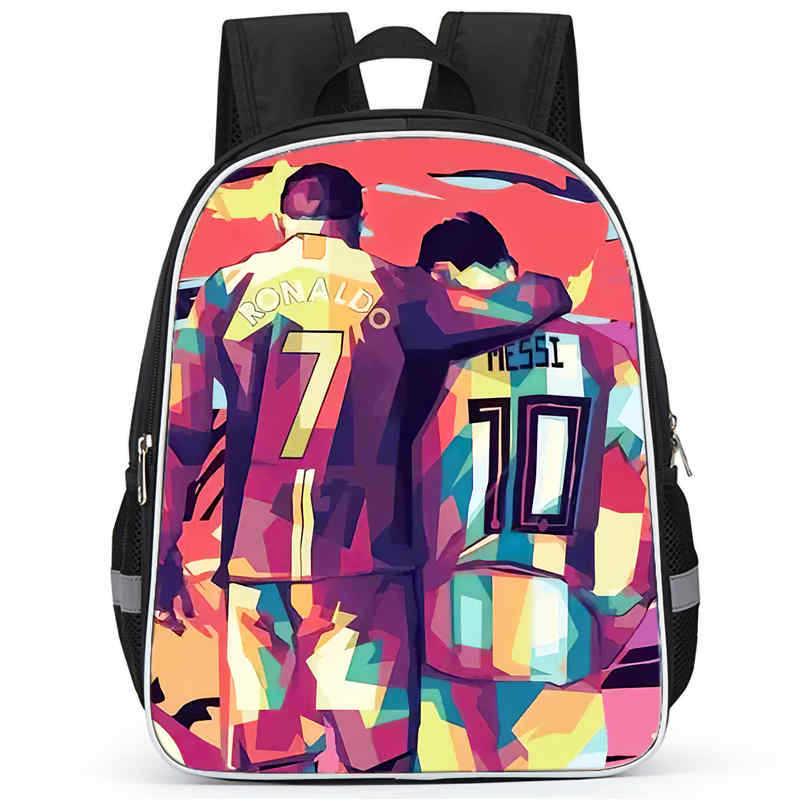 Cr7 Rucksack Hochauflösender Druck Große Kapazität Multifunktion Reißverschluss Oxford Rückenschutz Leichter Rucksack