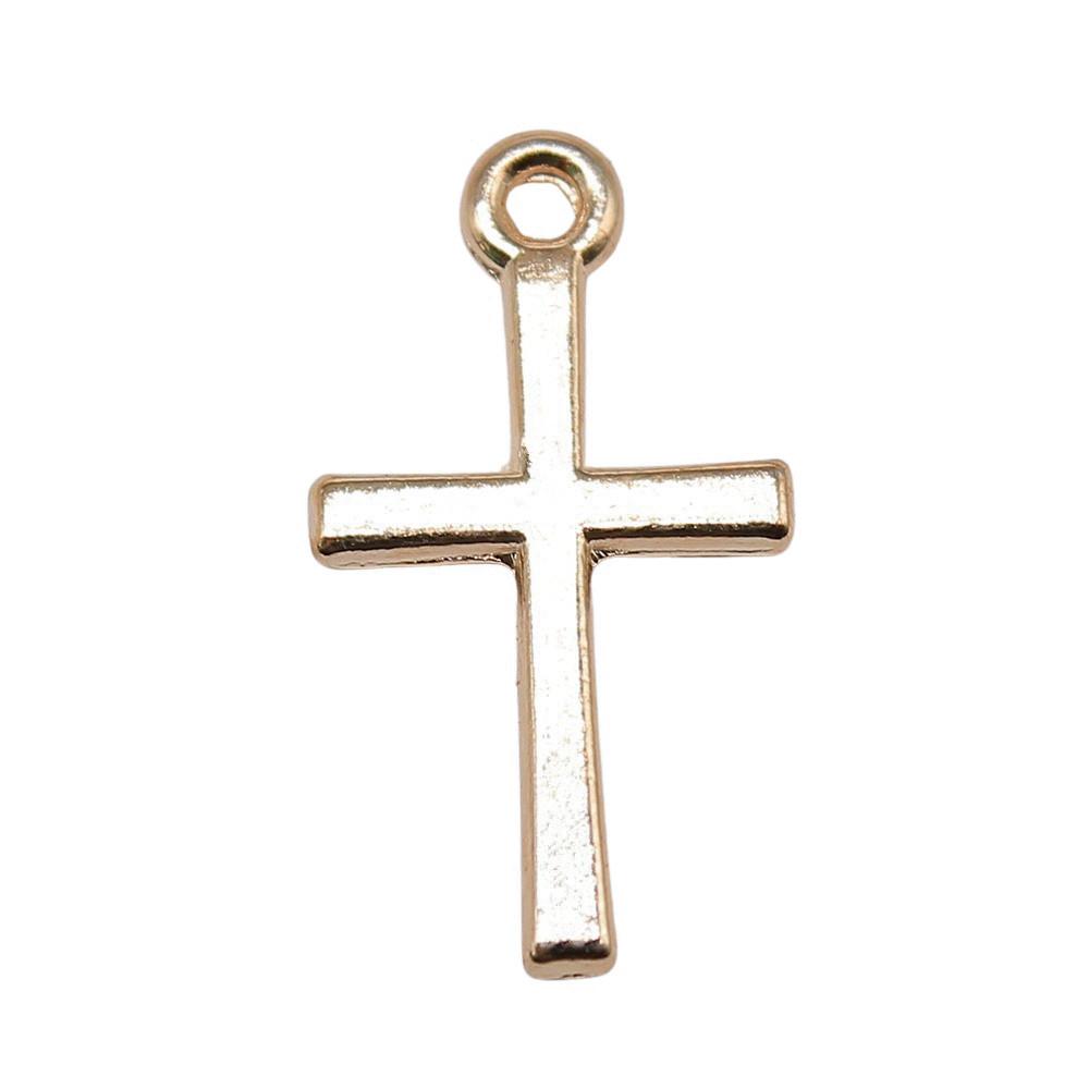 Pingentes de Cruz Clássica em Liga de Metal Multicor Para Joias Cristãs Minimalistas