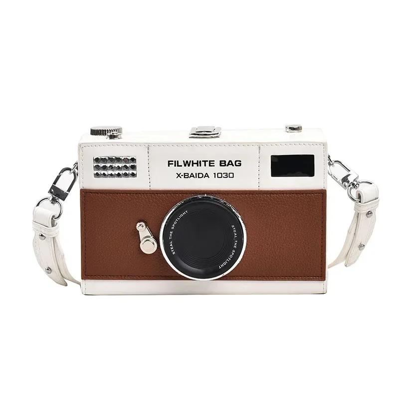 Camera Style Shoulder Bag Women Fashion Funny Box Bag Retro Camera Crossbody Bags
