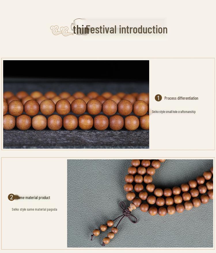 Barbie Sandalwood Bracelet 2.0: Men’s & Women’s 108-Bead Buddhist Prayer Beads, Couple Style Hand Jewelry.