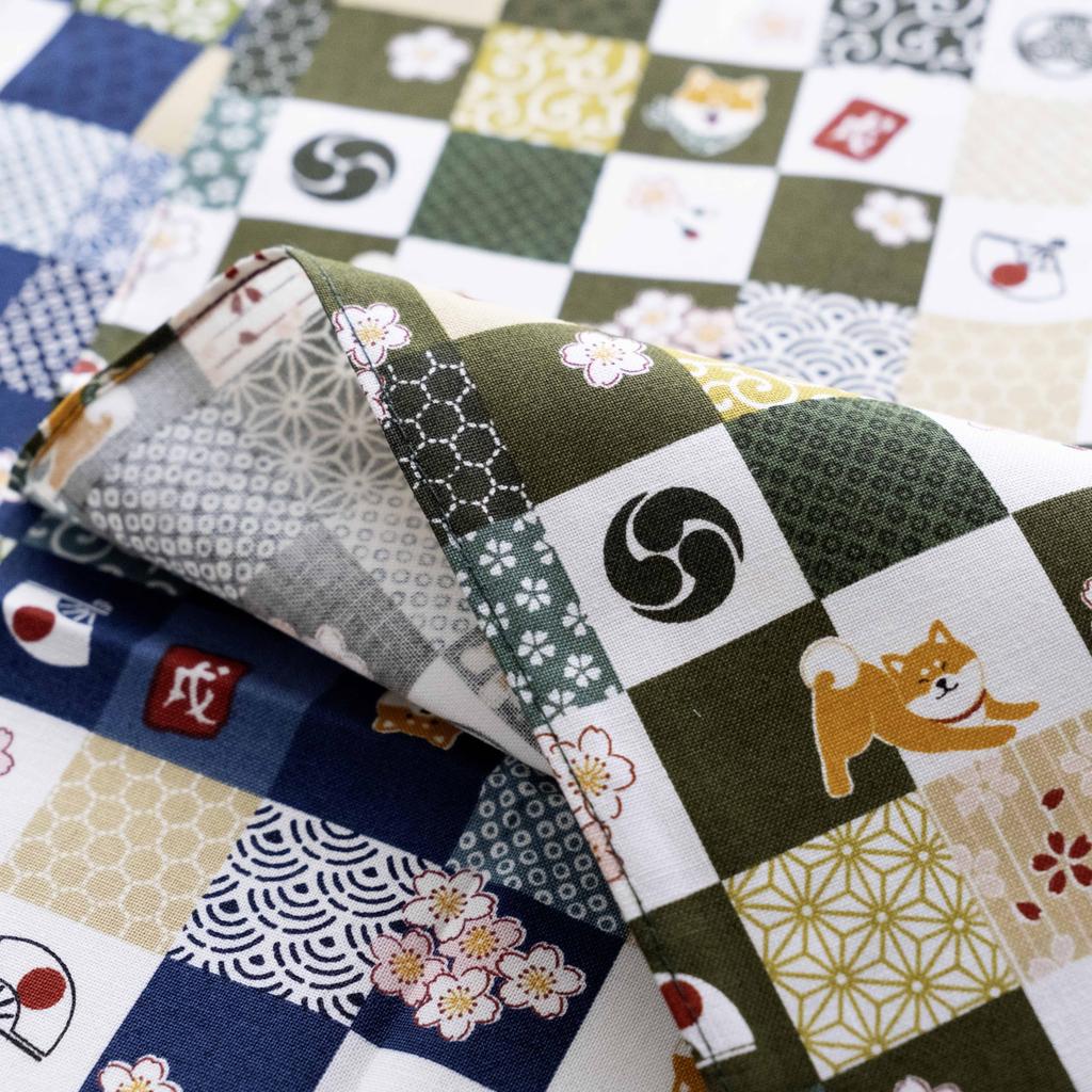 handkerchief set for cotton Shiba Japanese-made Japanese-style women, 100% (D. Inu, 3-piece set)