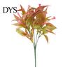 Fake Plant Artificial Realistic with Stems Non-withering No Watering 4 Branches Home Decoration Simulation Easy Care Trumpet Flower Green Leaf Bouquet
