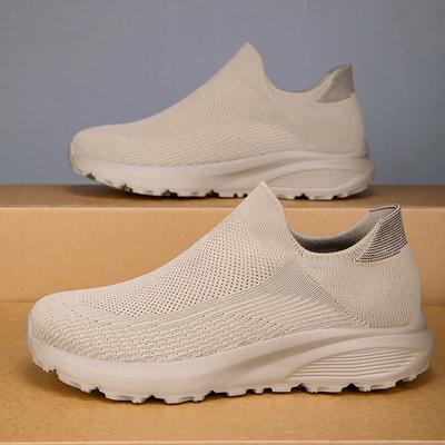 Mens Walking Shoes Lightweight Breathe Casual Mesh Running Shoes Slip On Fashion Tennis Sneakers Comfort Gym Workout Trainers