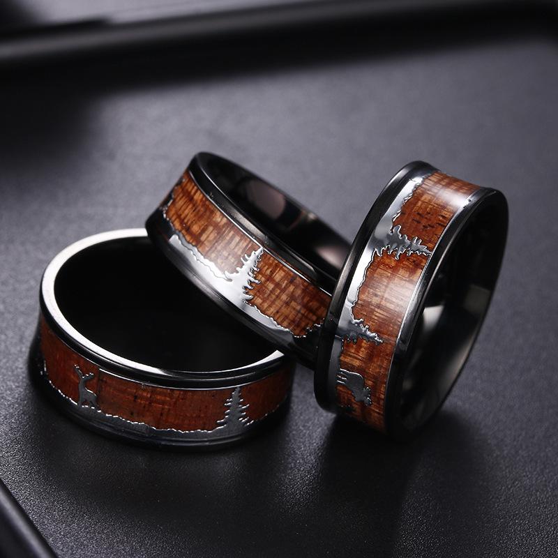 Reindeer Titanium Stainless Steel Ring - Unique Halloween & Christmas Gift